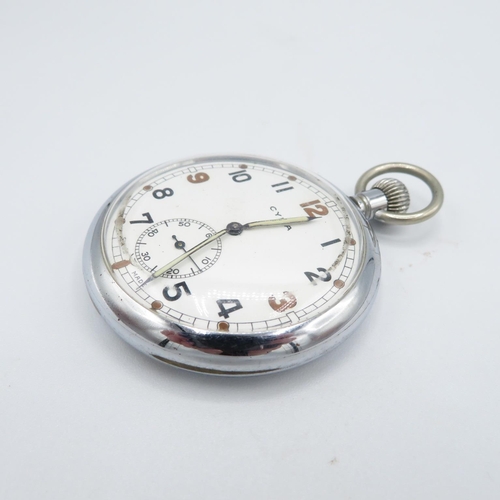 294 - CYMA G.S.T.P Miiitary Pocket Watch.  Runs but not time tested