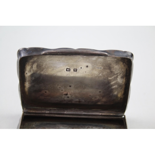 300 - Vintage Hallmarked 1946 Birmingham Sterling Silver Rectangular Snuff Box (52g)