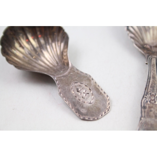 310 - 5 x Antique Georgian Hallmarked .925 Sterling Silver Caddy Spoons (42g)