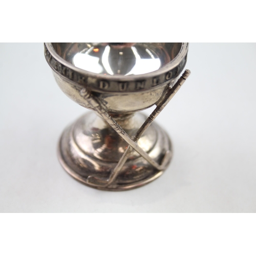 315 - Vintage 1929 Birmingham Sterling Silver Novelty Dunlop Souvenir Egg Cup (22g)