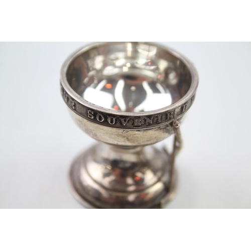 315 - Vintage 1929 Birmingham Sterling Silver Novelty Dunlop Souvenir Egg Cup (22g)