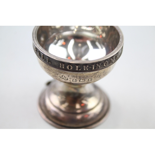 315 - Vintage 1929 Birmingham Sterling Silver Novelty Dunlop Souvenir Egg Cup (22g)