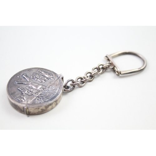 317 - Vintage Stamped .925 STERLING SILVER Novelty Golf  Vesta w/ Key Chain (27g)