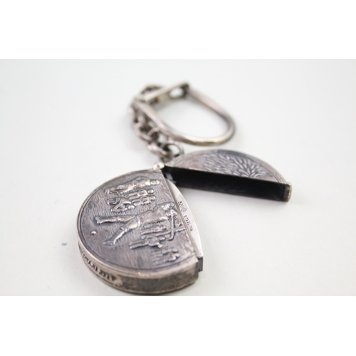 317 - Vintage Stamped .925 STERLING SILVER Novelty Golf  Vesta w/ Key Chain (27g)