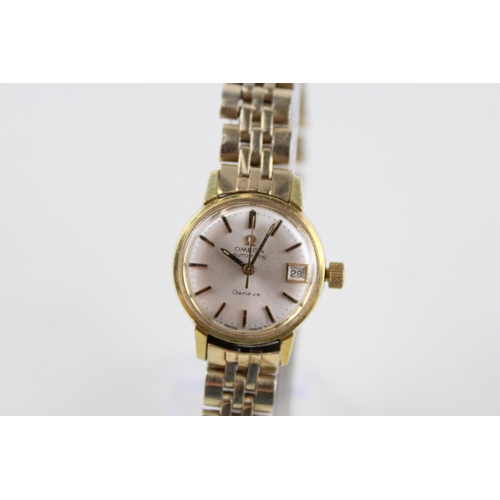 327 - OMEGA GENEVE Ladies Vintage Gold Tone WRISTWATCH Automatic WORKING