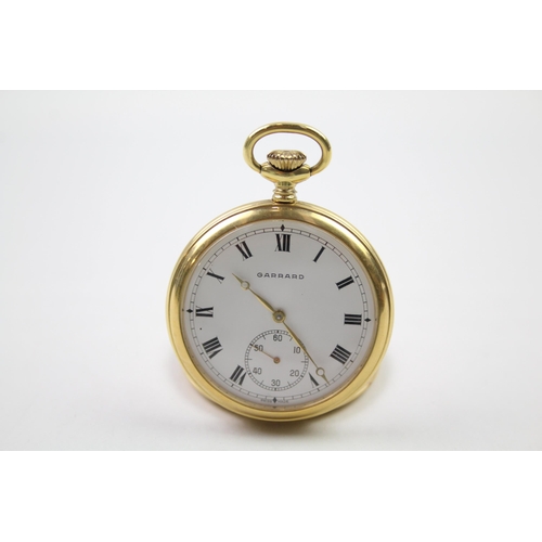 329 - GARRARD Rolled Gold British Rail Presentation Pocket Watch Hand-wind WORKING