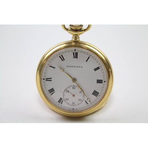 329 - GARRARD Rolled Gold British Rail Presentation Pocket Watch Hand-wind WORKING