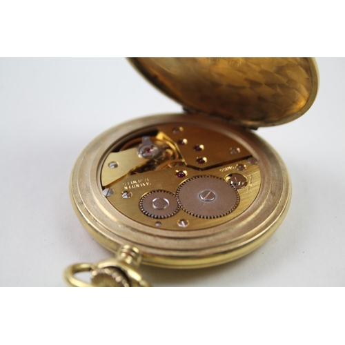 329 - GARRARD Rolled Gold British Rail Presentation Pocket Watch Hand-wind WORKING