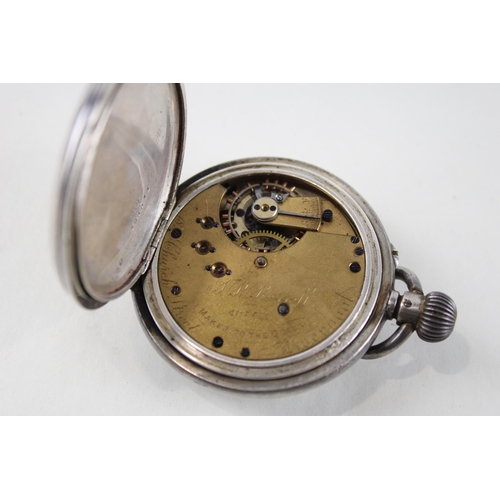 333 - T. R. RUSSELL Sterling Silver Cased Gents POCKET WATCH Hand-wind WORKING