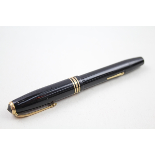 355 - Vintage CONWAY STEWART 58 Black Fountain Pen w/ 14ct Gold Nib WRITING