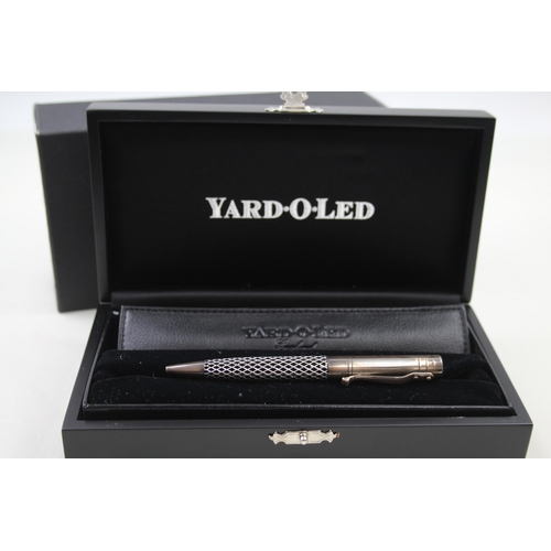 362 - YARD O LED .925 Sterling Silver & Black Lacquer Ballpoint Pen WRITING (28g)