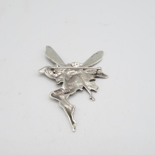 148 - 925 Sterling Silver HM Nymph Fairy brooch in perfect condition with tight fitting pin (7.5g)  60mm l... 