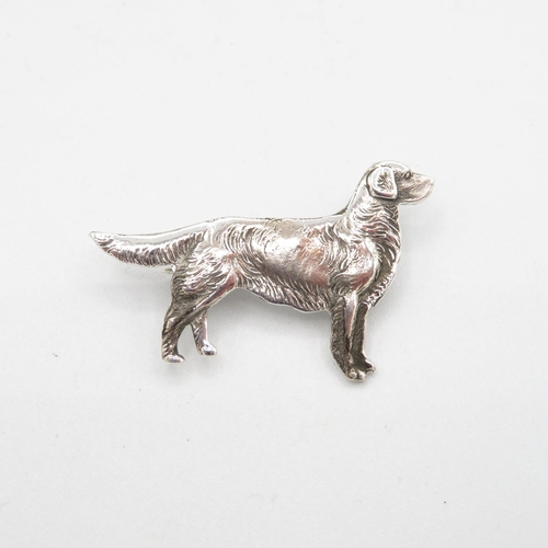 150 - HM 925 Sterling Silver Labrador Retriever badge in excellent condition with great detail (4.4g)  40m... 