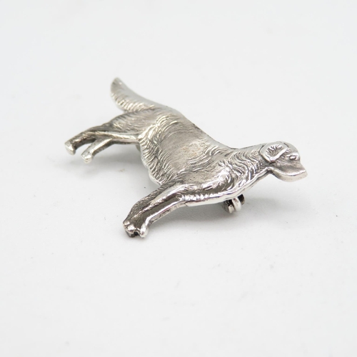 150 - HM 925 Sterling Silver Labrador Retriever badge in excellent condition with great detail (4.4g)  40m... 