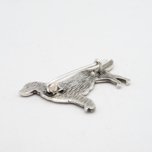 150 - HM 925 Sterling Silver Labrador Retriever badge in excellent condition with great detail (4.4g)  40m... 