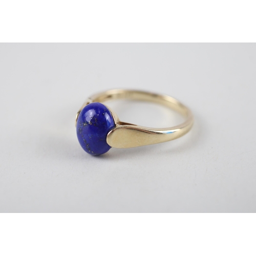 120 - 9ct gold lapis ring (2.8g) Size  O