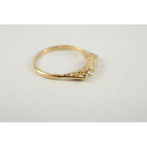 19 - 18ct gold diamond ring (3.1g) Size  N