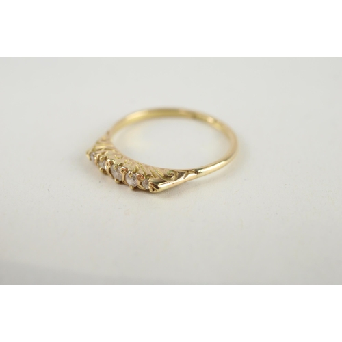 19 - 18ct gold diamond ring (3.1g) Size  N