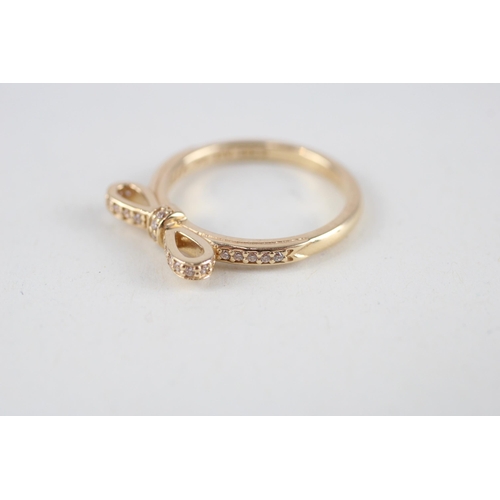 27 - 14ct gold pandora dress ring (3g) Size  N