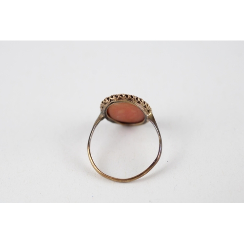 36 - 9ct gold shell cameo dress ring (1.8g) Size  N