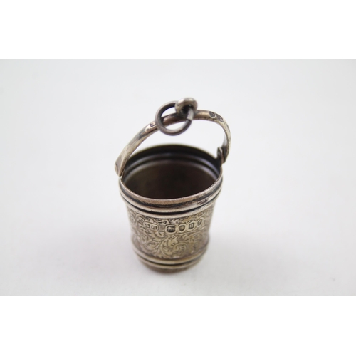 281 - Antique Victorian 1875 London Sterling Silver Novelty Miniature Bucket (9g)