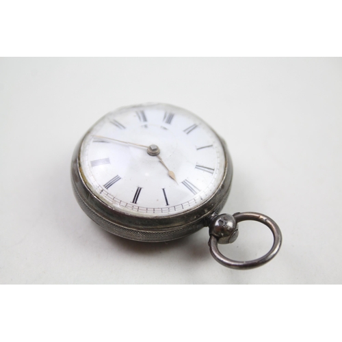 298 - Rare Sterling Silver Ladies Antique Verge Fusee POCKET WATCH Key-wind WORKING