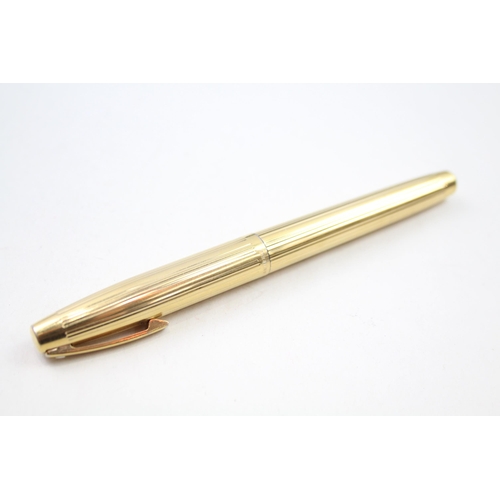 319 - Vintage SHEAFFER Imperial Gold Plated Fountain Pen w/ 14ct Gold Nib WRITING