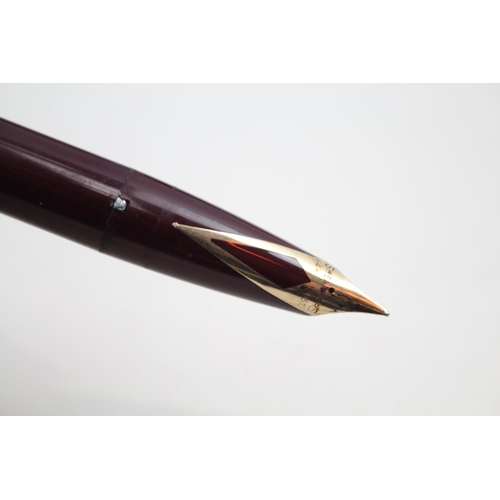 324 - Vintage SHEAFFER PFM Pen For Pen Burgundy Fountain Pen 14ct Nib WRITING