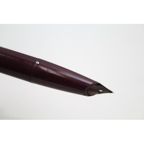 324 - Vintage SHEAFFER PFM Pen For Pen Burgundy Fountain Pen 14ct Nib WRITING