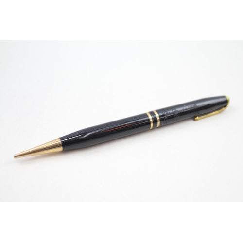 334 - Vintage CONWAY STEWART 24 Black FOUNTAIN PEN w/ 14ct Gold Nib WRITING