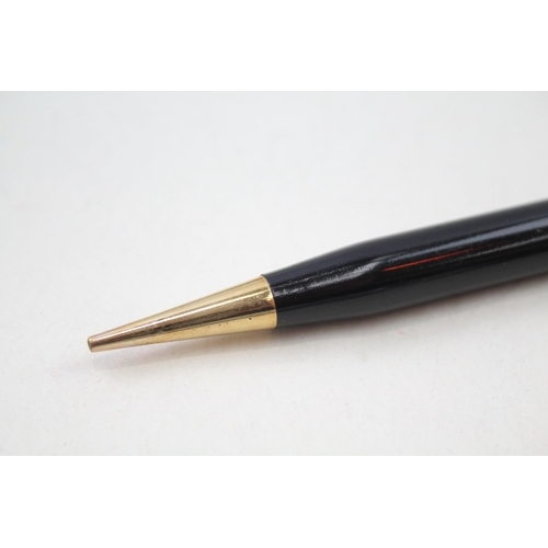 334 - Vintage CONWAY STEWART 24 Black FOUNTAIN PEN w/ 14ct Gold Nib WRITING