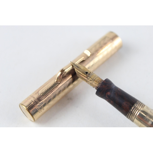 342 - Vintage WAHL EVERSHARP Gold Plated Ladies Fountain Pen w/ 14ct Nib WRITING 14g