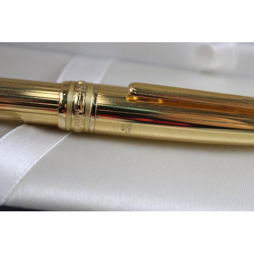 343 - MONTBLANC Meisterstuck .925 Sterling Silver Ballpoint Pen / Biro Boxed (31g)