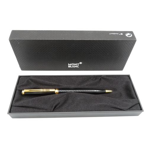 359 - MONTBLANC Noblesse Oblique Black Ballpoint Pen / Biro Original Box