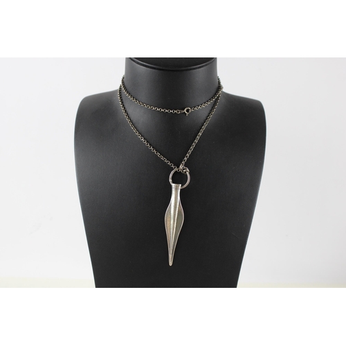 247 - A Scandinavian silver pendant necklace by SE Snorre (20g)