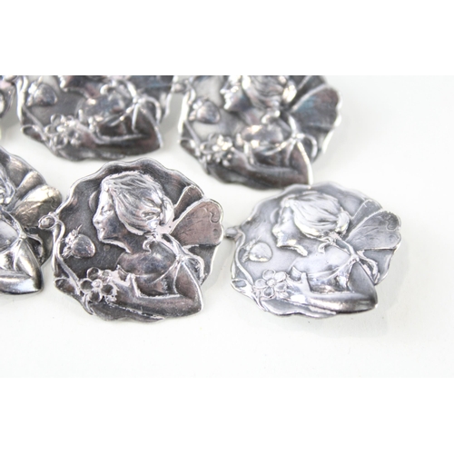 248 - A collection of silver Art Nouveau buttons (26g)