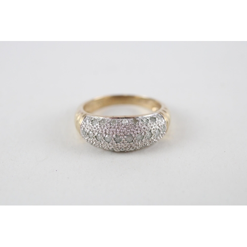 137 - 9ct gold diamond ring (4.3g) Size  P