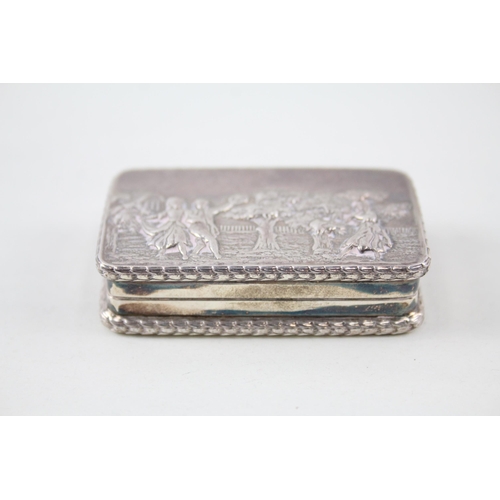 294 - Vintage Hallmarked 1951 Birmingham Sterling Silver Figural Snuff Box (48g)