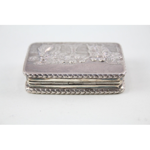 294 - Vintage Hallmarked 1951 Birmingham Sterling Silver Figural Snuff Box (48g)