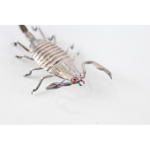 310 - Antique / Vintage .950 SILVER Scorpion Hair Accessory / Figurine (6g)