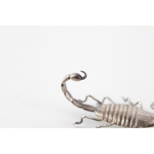 310 - Antique / Vintage .950 SILVER Scorpion Hair Accessory / Figurine (6g)