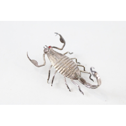 310 - Antique / Vintage .950 SILVER Scorpion Hair Accessory / Figurine (6g)