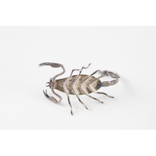 310 - Antique / Vintage .950 SILVER Scorpion Hair Accessory / Figurine (6g)