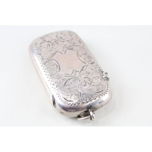 319 - Antique Victorian 1898 Sheffield Sterling Silver Vesta / Match Case (34g)