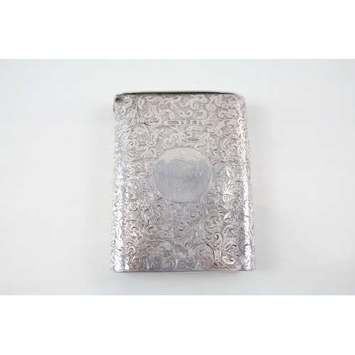 323 - Antique Victorian 1884 Birmingham Sterling Silver Ladies Cigarette Case (70g)