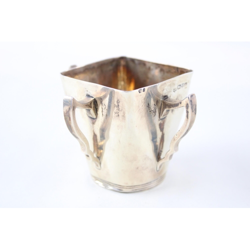 326 - Antique Late Victorian 1901 Chester Sterling Silver Quadruple Handled Cup (109g)