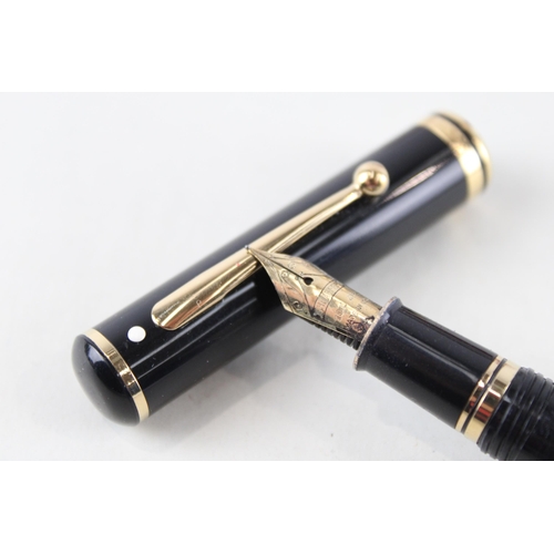 345 - SHEAFFER 810 Conaisseur GT Black Resin Fountain Pen w/ 18ct Gold Nib WRITING