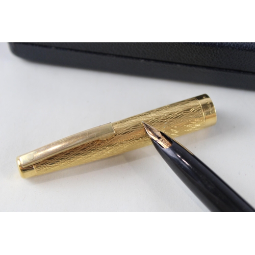 369 - Vintage SHEAFFER Lady Sheaffer Gold Plated Fountain Pen w/ 14ct Gold Nib WRITING