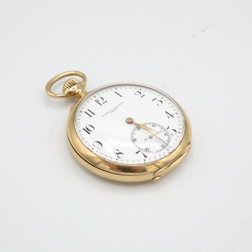 371 - VACHERON and CONSTANTIN Swiss Pocket Watch hallmarked 14ct gold free running but not time tested 50m... 