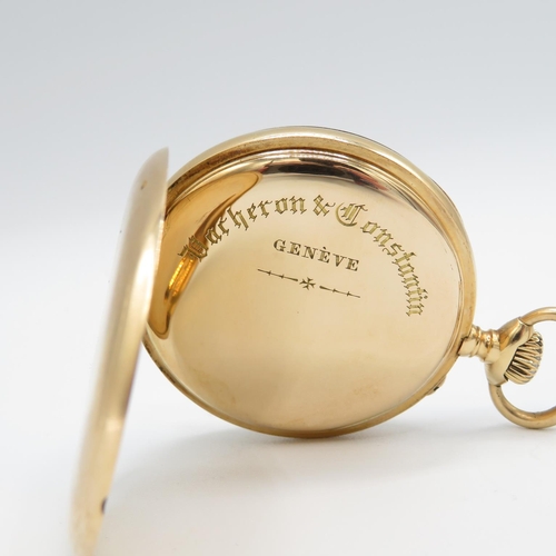 371 - VACHERON and CONSTANTIN Swiss Pocket Watch hallmarked 14ct gold free running but not time tested 50m... 